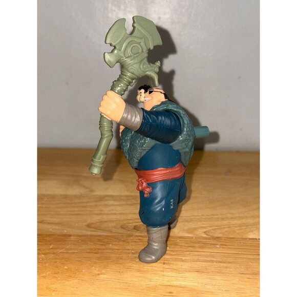 Disney McDonalds 2020 Mulan Animated Movie Action Figure Yao Holding Axe Toy - Picture 2 of 6